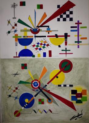 STUDY / RESEARCH - Twice View of same abstract art - "Proposal to new style Art Abstract"