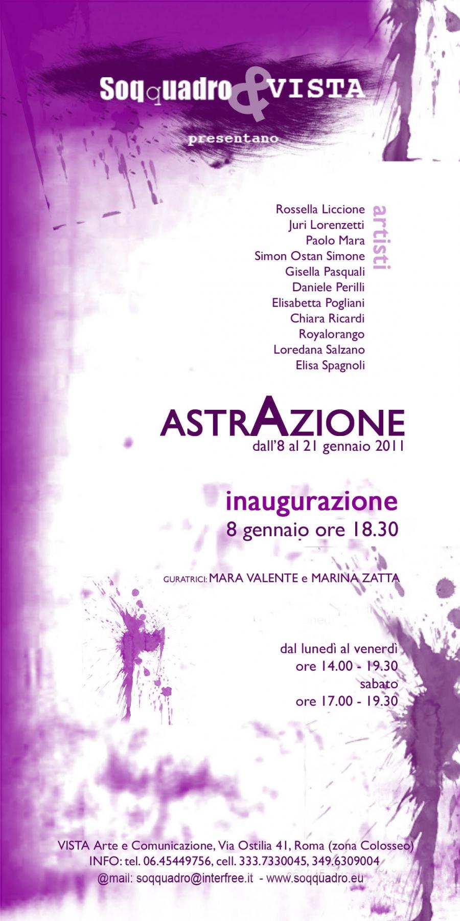 Soqquadro & Vista Presentano Astr-Azione Mostra Collettiva