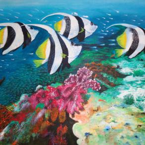 Fishes and Coral Reefs- Original Acrylic Painting