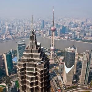 China. Shanghai. Contrasts between old and new 2/2