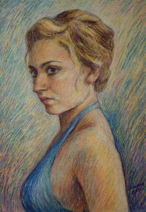 Selfportrait with blue eyes