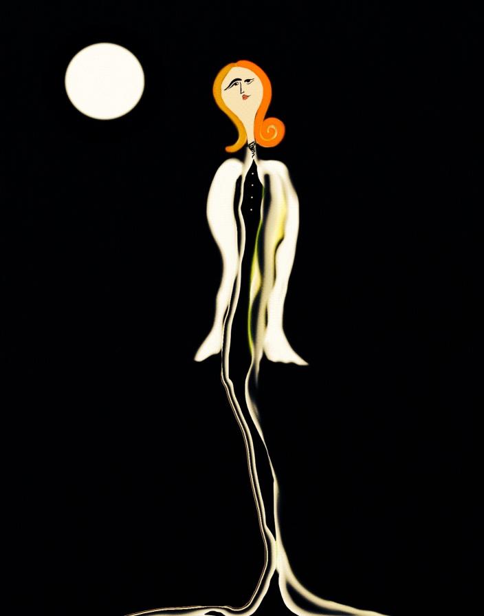 La modella e la luna