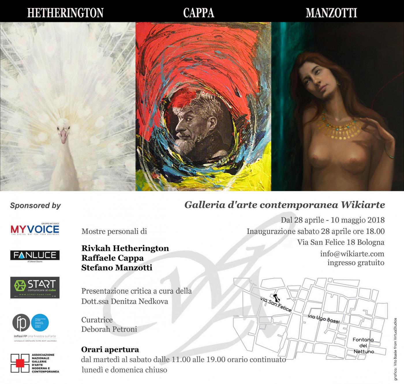 Mostra personale di Rivkah Hetherington, Raffaele Cappa e Stefano Manzotti, presenta Denitza Nedkova.