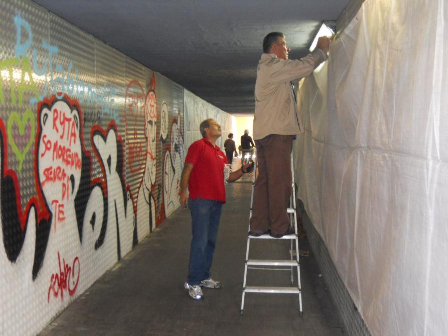  Grosseto Allestimento nel sottopasso ferroviario