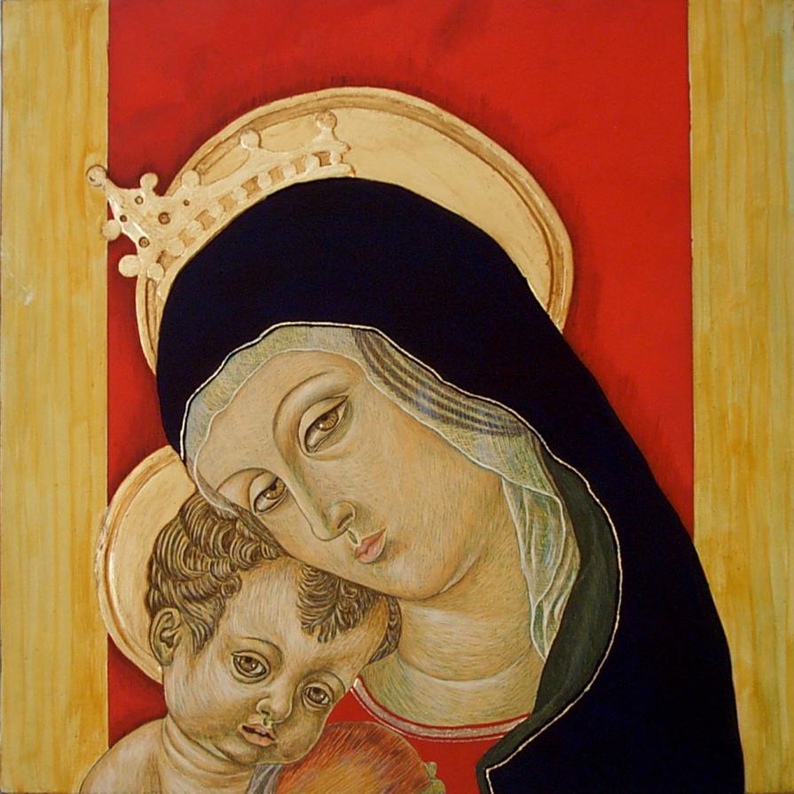 Riproduzione del particolare di Carlo Crivelli MADONNA COL BAMBINO