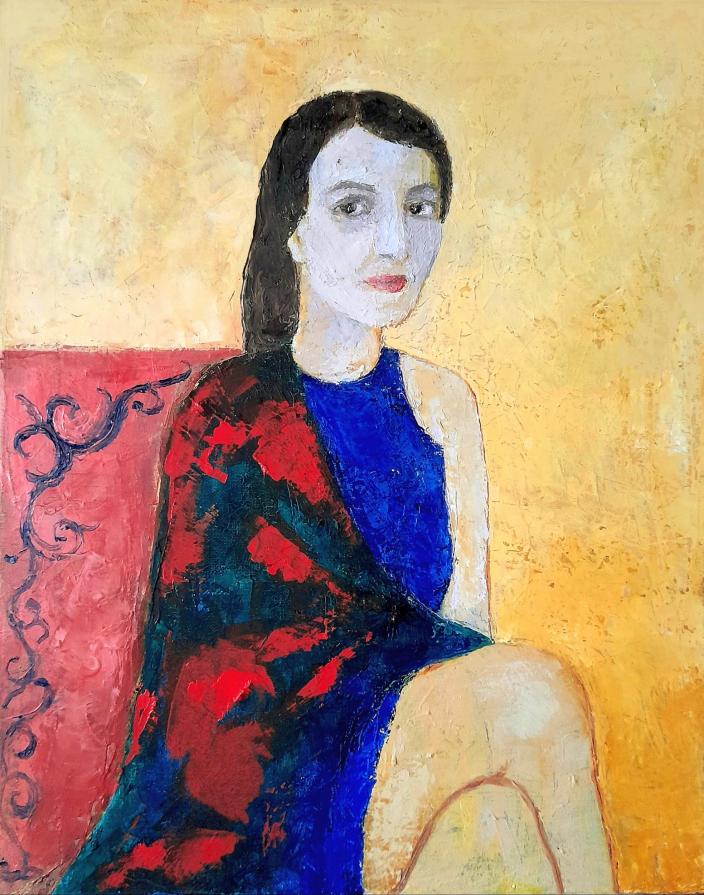 Portrait of the lady with a scarf