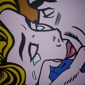 Omaggio a Roy Lichtenstein: Il Bacio