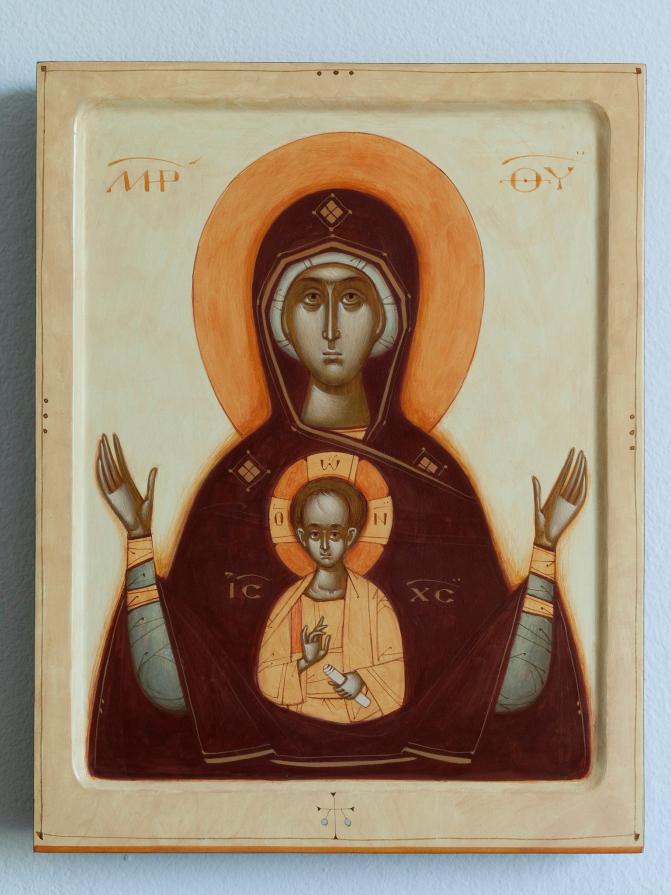 Maria Theotokos Orante and Jesus bambino