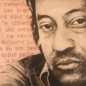 "Serge Gainsbourg" cm 50X38, acrilico su legno