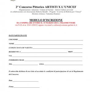 2° Concorso Pittorico ARTISTI X L’UNICEF