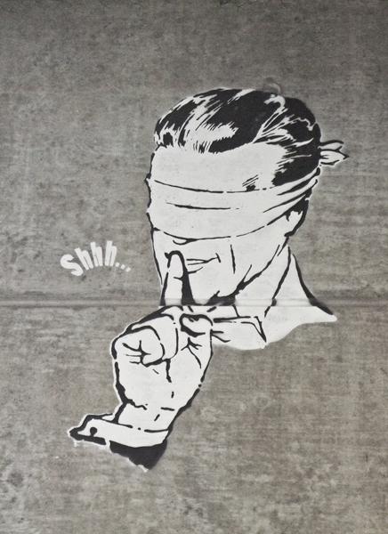 "Shhh" Street Art Photography