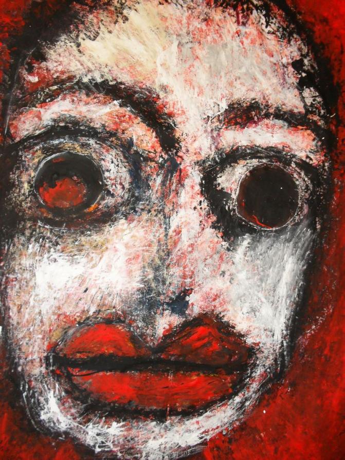 -Face-Acryl auf Tuch,150 x 150 cm