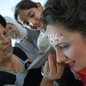 Traditional bride face ornament