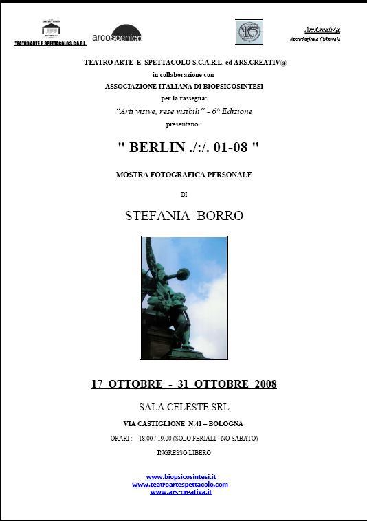 Locandina Mostra Stefania Borro Sala Celeste Bologna