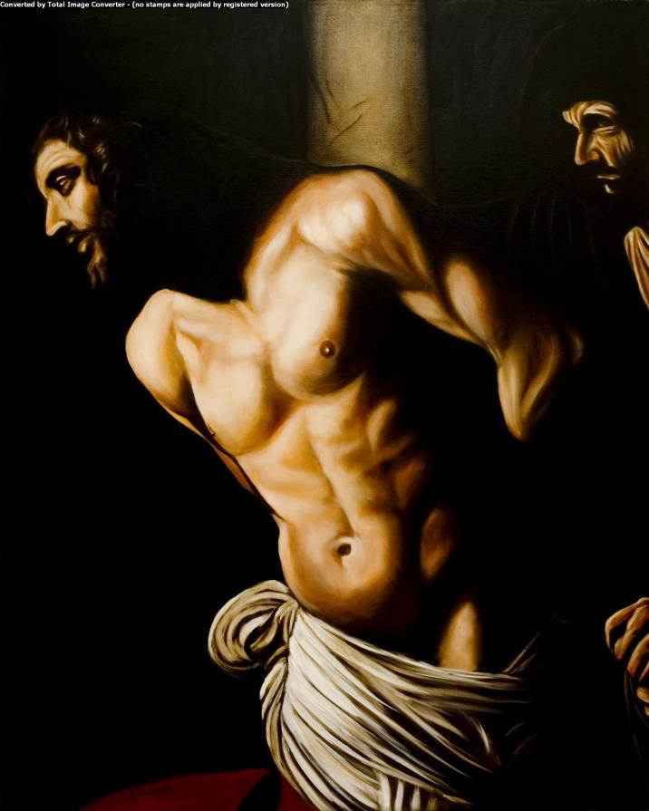 CRISTO ALLA COLONNA -OMAGGIO A CARAVAGGIO