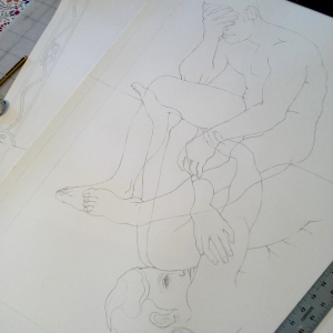 Gender Card in process sketch