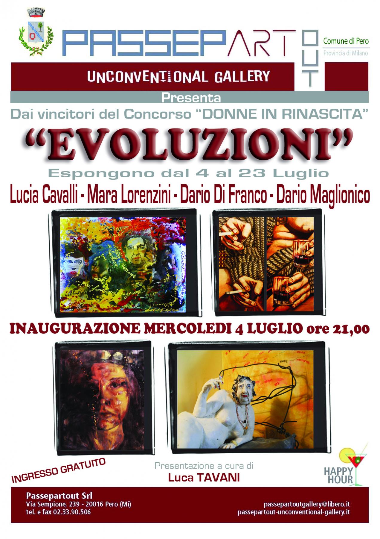 EVOLUZIONI in mostra i 4 Vincitori del concorso Donne in Rinascita 2012