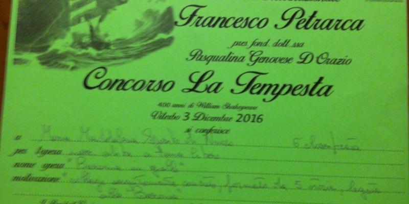 International Academy Francesco Petrarca -Competition "The Tempest"