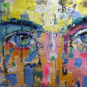 Fabio Modica | Gnosis: Hope - mixed media on canvas - cm 130x70 | 51x27,5 inches