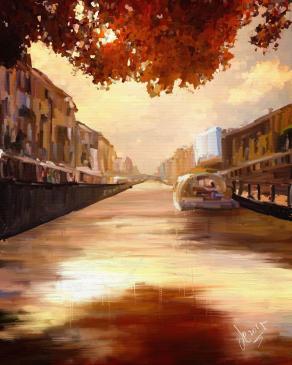 Colori d'autunno sul Naviglio