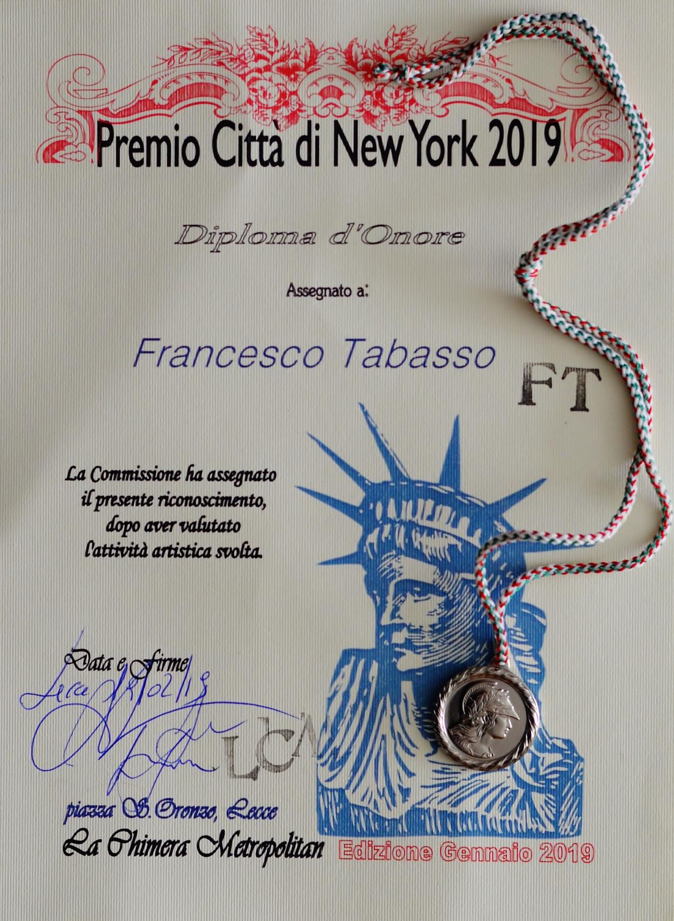 Premio Città di New York 2019