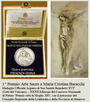 1° Premio Arte Sacra all'artista Maria Cristina Baracchi: Medaglia Ufficiale Argento di Sua Santità 