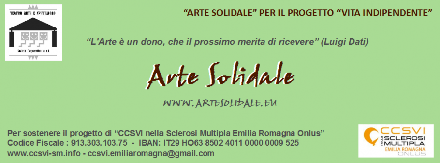 Banner Campagna "Arte Solidale" a sostegno del Progetto "Vita Indipendente"