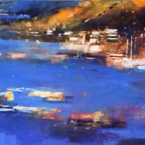 BLU SUD_Antonio Civitarese_tecnica mista su tela 200 x100 cm _ 2015