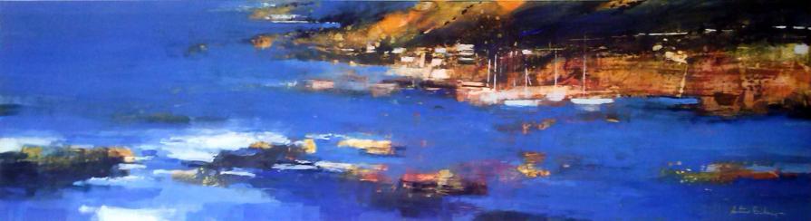 BLU SUD_Antonio Civitarese_tecnica mista su tela 200 x100 cm _ 2015