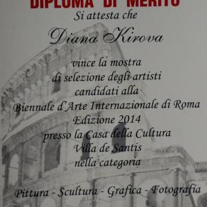 Concorso di selezione degli artisti candidati alla Biennale D'Arte Internazionale di Roma 