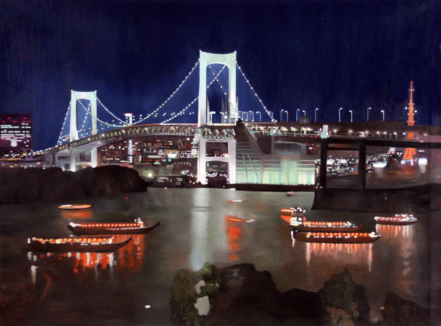 Odaiba bridge lights