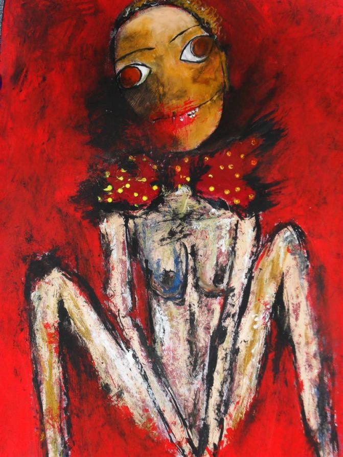 -The Doll- Acryl auf Karton ,70 x 50 cm