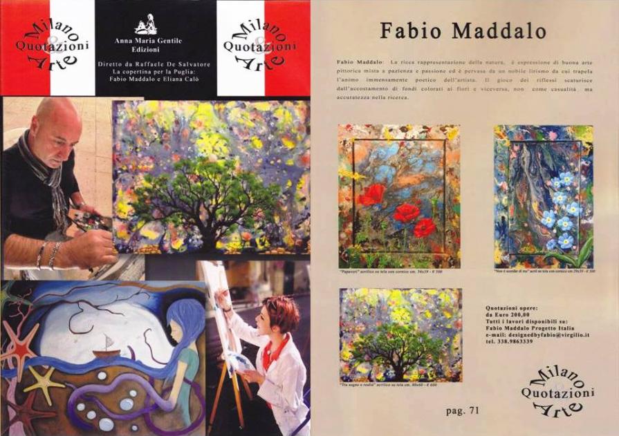  fabio maddalo su rivista Milano Arte e Quotazioni 2016