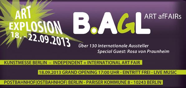 „Art Explosion 2013“ at the Independent Art Fair B.AGL ART afFAIRs in Berlin at Postbahnhof (Ost)  18. - 22.09.2013