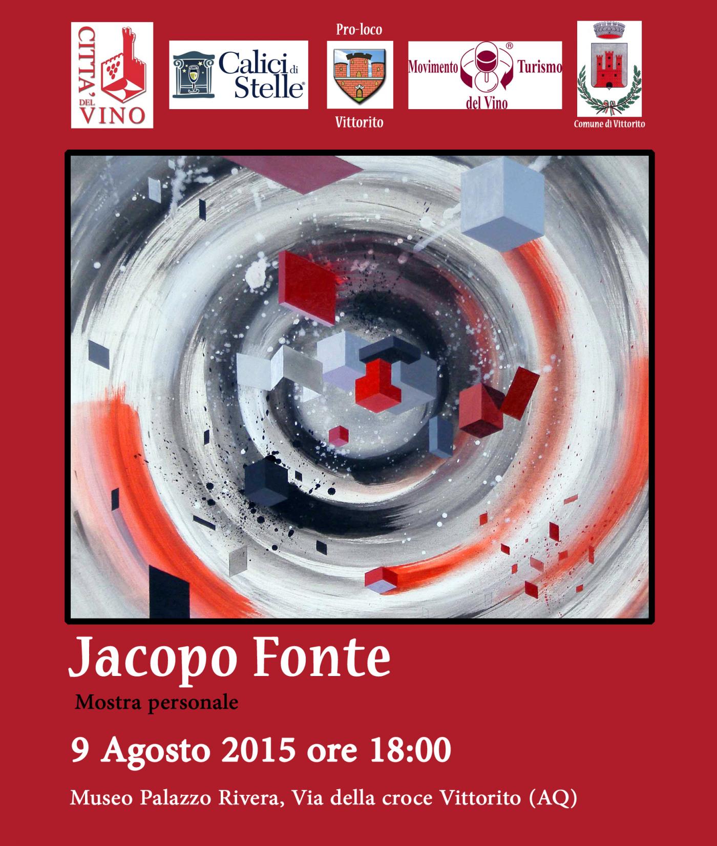 Jacopo Fonte shows painting "The rooms of the time"