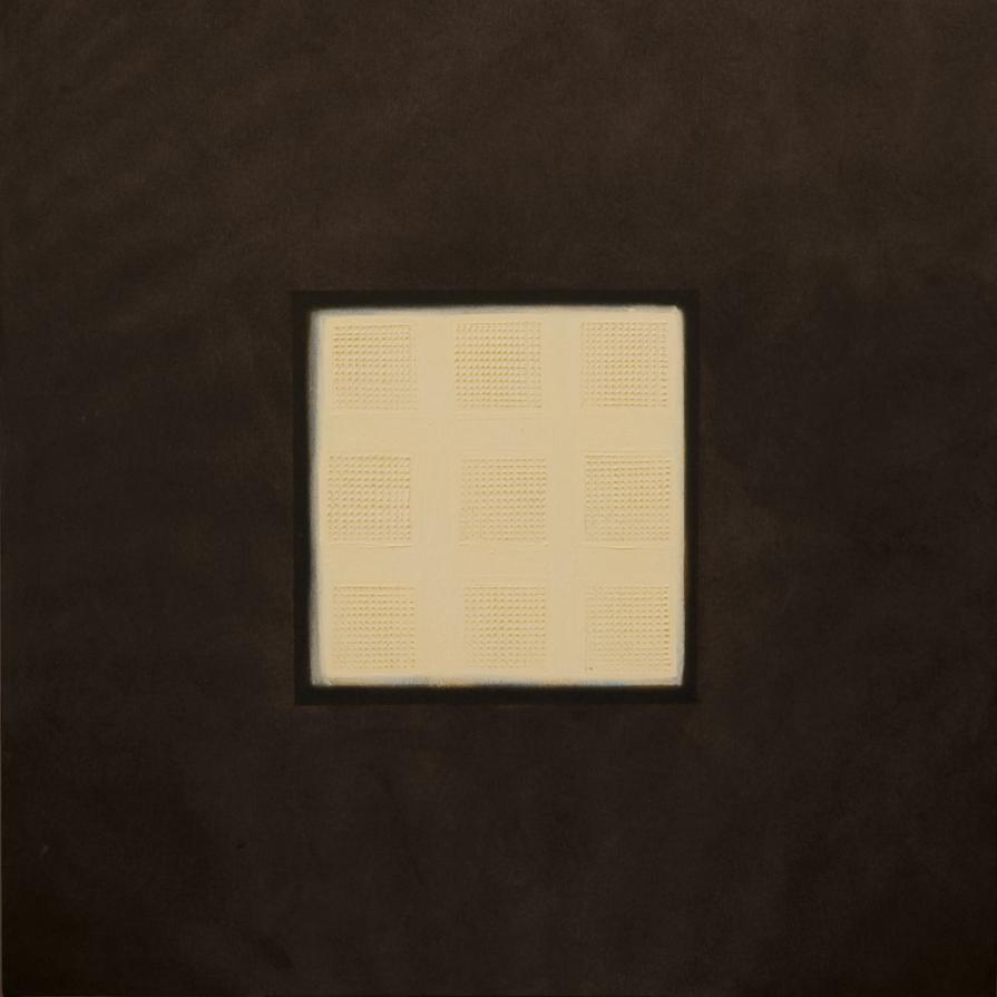 white square on brown