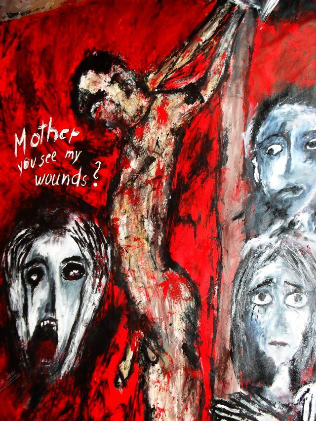 -Mother ! You see my Wounds?-Acryl auf Tuch,160 x 133 cm