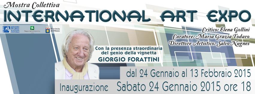 INTERNATIONAL  EXPO  -  ART GALLERY A MILANO- CON GIORGIO FORATTINI