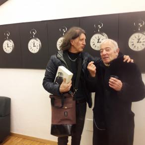 Francesco Lussana con Elio Mariani alla Galleria Clivio Milano