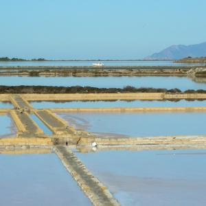 Italy. Sicily, Trapani blue salt