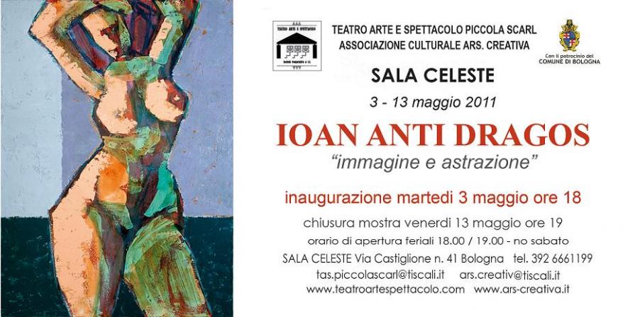 Locandina Mostra Joan Anti Dragos Sala Celeste Bologna