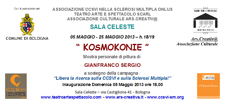 Invito Mostra personale di Gianfranco Sergio in Sala Celeste