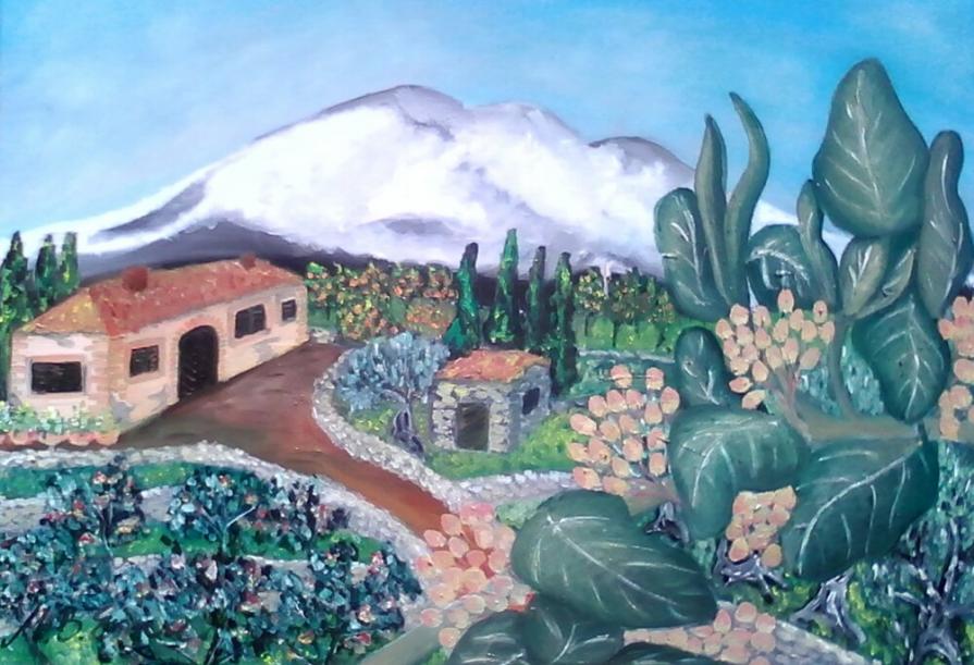 paesaggio con l'Etna