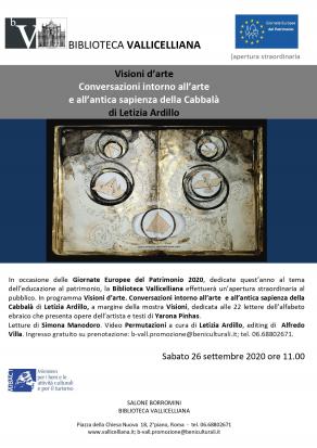 Visioni d’arte. Conversazioni intorno all’arte e all’antica sapienza della Cabbalà di Letizia Ardillo