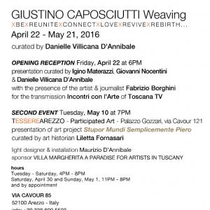 Giustino Caposciutti – WEAVING xBexReunitexConnectxLovexRevivexRebirth…