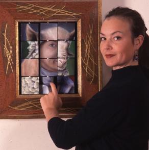 "Autoritratto con maiale e pecora" - "Self Portrait with Pig and Sheep"