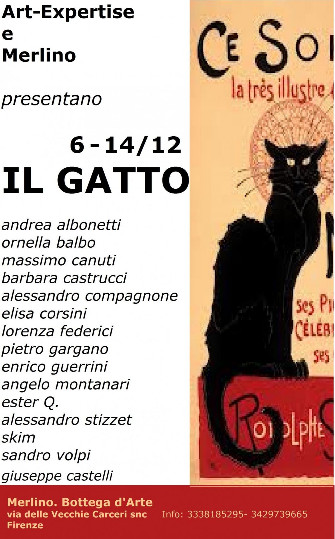 MOSTRA D'ARTE "IL GATTO" ALLA GALLERIA MERLINO BOTTEGA D'ARTE DI FIRENZE