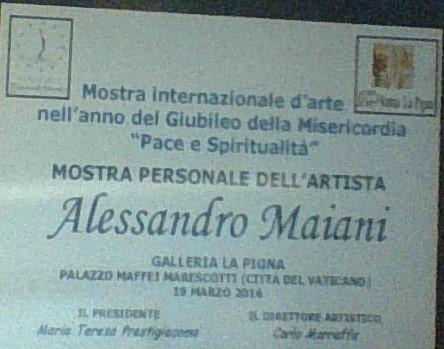 Palazzo Maffei .. mostra mini personale 