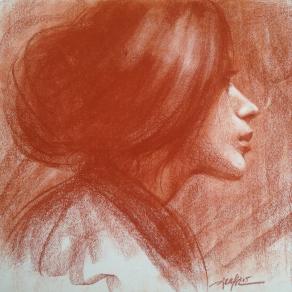 Red chalk portrait I