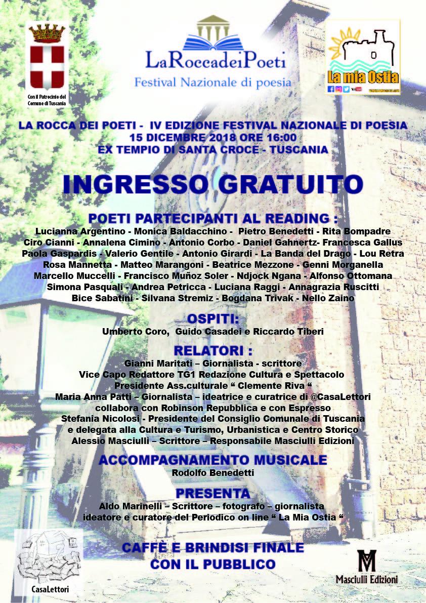 La Rocca dei Poeti - IV edizione Festival Nazionale di poesia